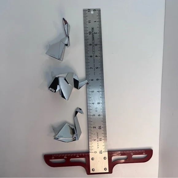 Umbra Origami Geometric Animal Decor Figurines Silver-tone 3” - Picture 3 of 3